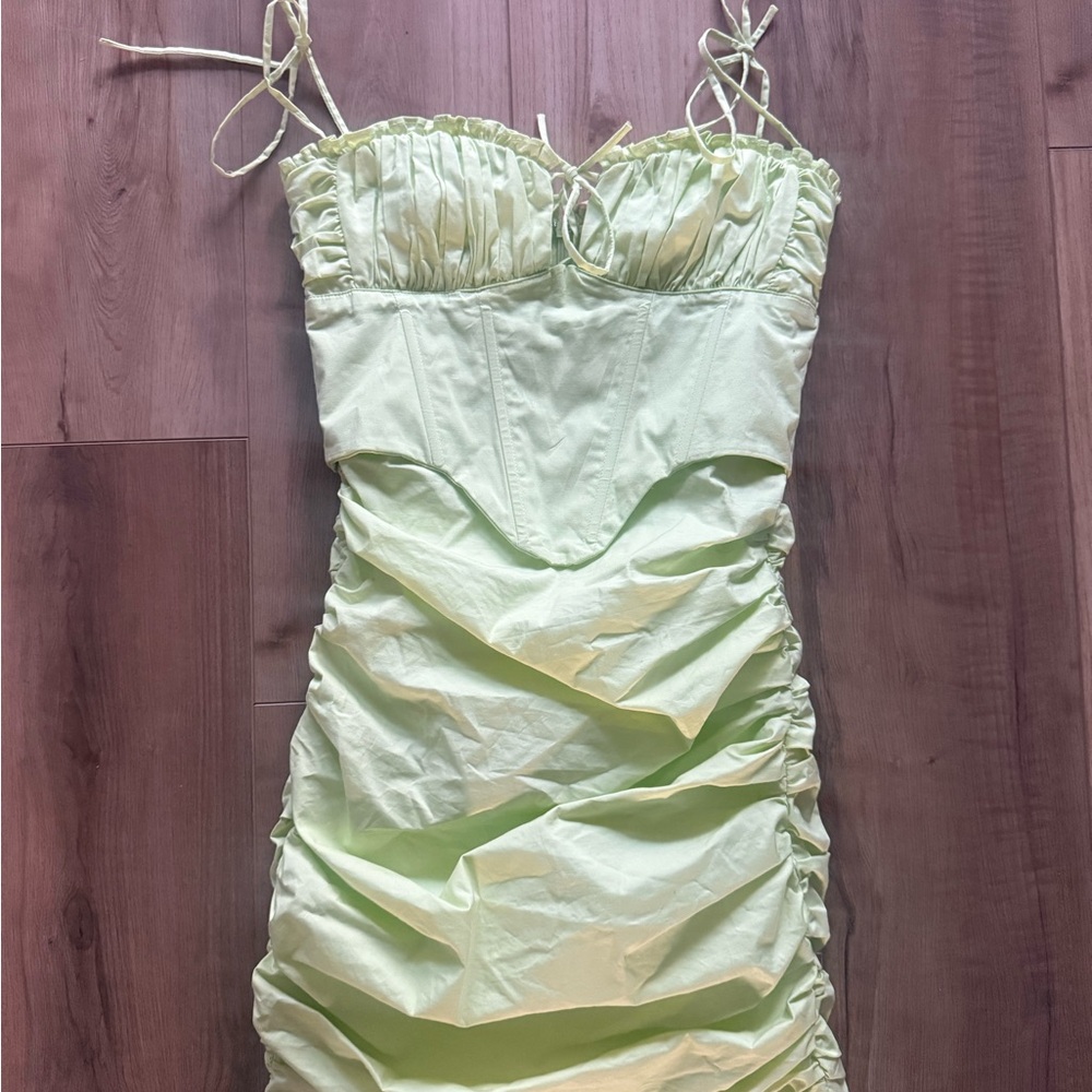 NWT Oh Polly Green Corset Mini Dress